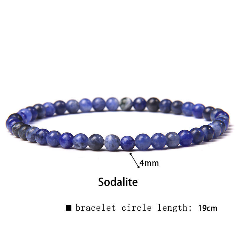 Braccialetto di guarigione con perline di cristallo di varie pietre Buddha Stones da 4 mm