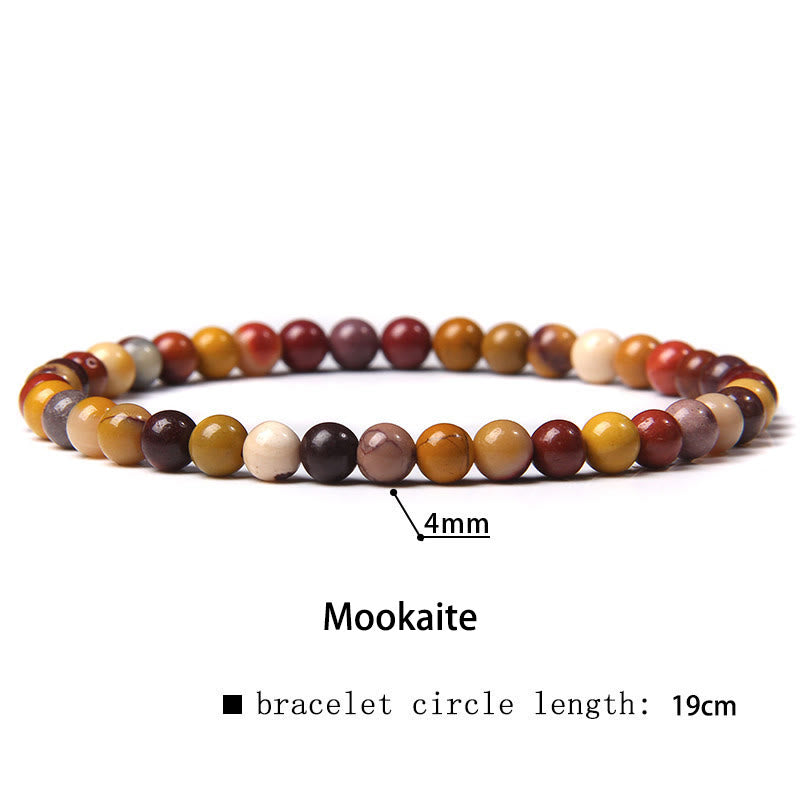 Braccialetto di guarigione con perline di cristallo di varie pietre Buddha Stones da 4 mm