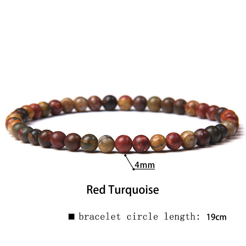 Braccialetto di guarigione con perline di cristallo di varie pietre Buddha Stones da 4 mm
