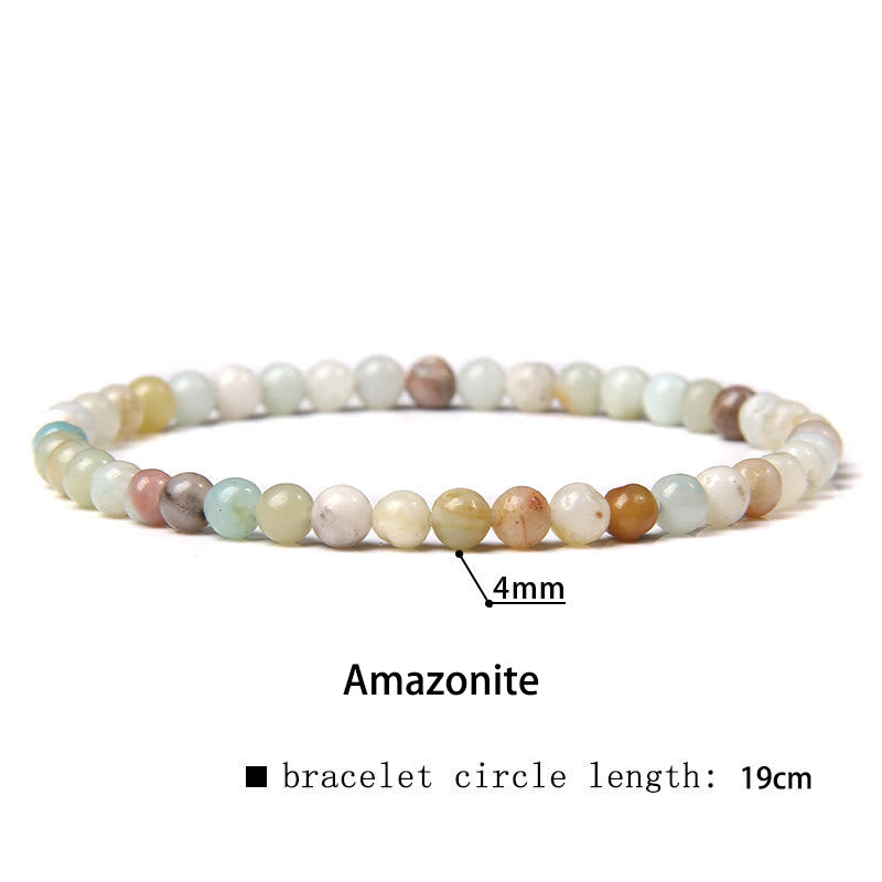 Braccialetto di guarigione con perline di cristallo di varie pietre Buddha Stones da 4 mm