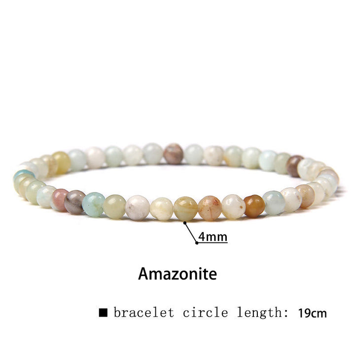 Braccialetto di guarigione con perline di cristallo di varie pietre Buddha Stones da 4 mm