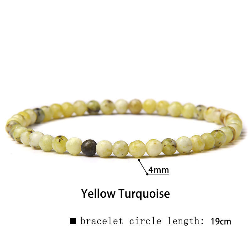Braccialetto di guarigione con perline di cristallo di varie pietre Buddha Stones da 4 mm