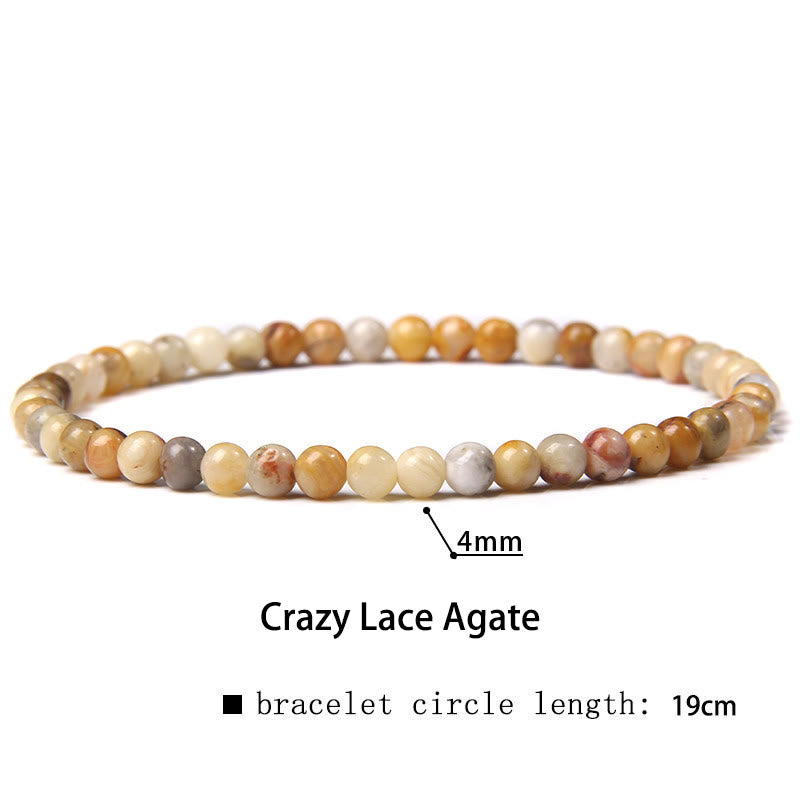 Braccialetto di guarigione con perline di cristallo di varie pietre Buddha Stones da 4 mm