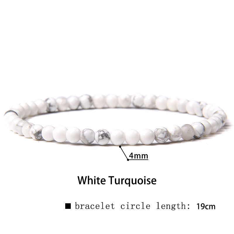 Braccialetto di guarigione con perline di cristallo di varie pietre Buddha Stones da 4 mm
