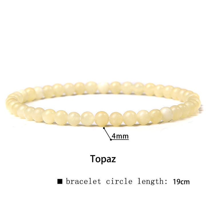 Braccialetto di guarigione con perline di cristallo di varie pietre Buddha Stones da 4 mm