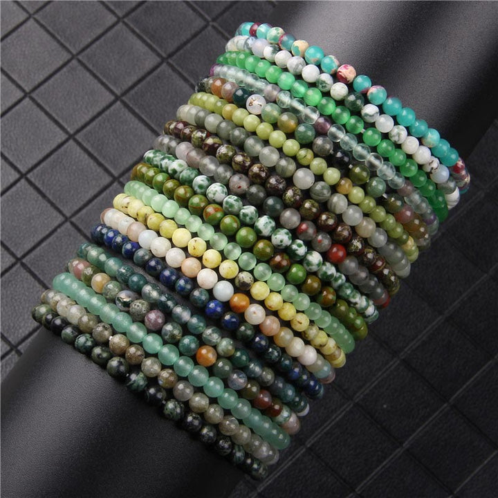 Braccialetto di guarigione con perline di cristallo di varie pietre Buddha Stones da 4 mm