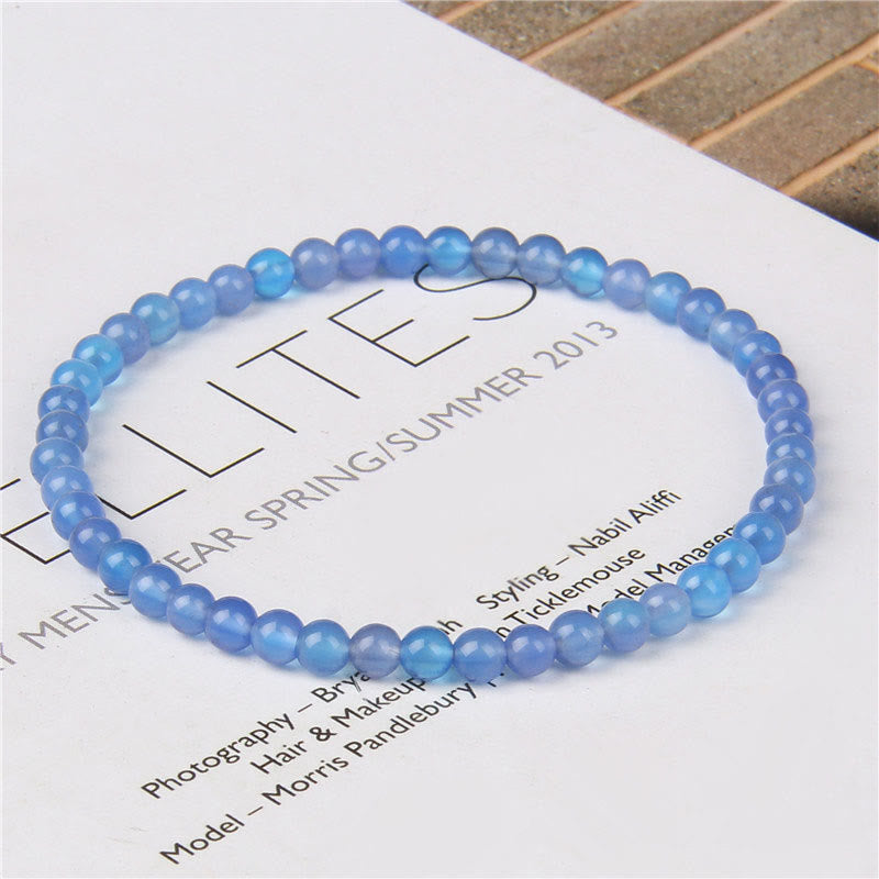 Braccialetto di guarigione con perline di cristallo di varie pietre Buddha Stones da 4 mm