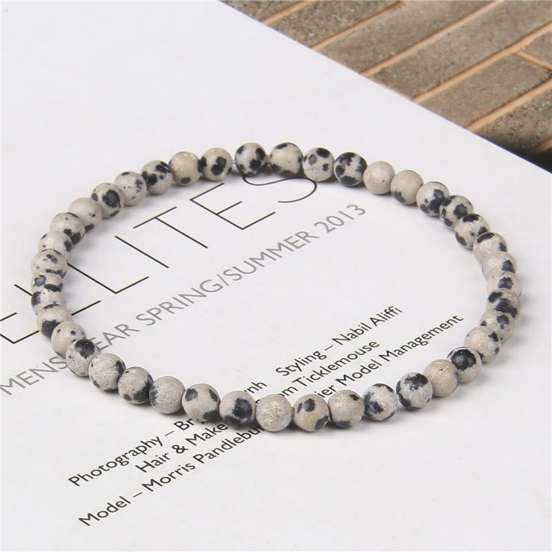 Braccialetto di guarigione con perline di cristallo di varie pietre Buddha Stones da 4 mm