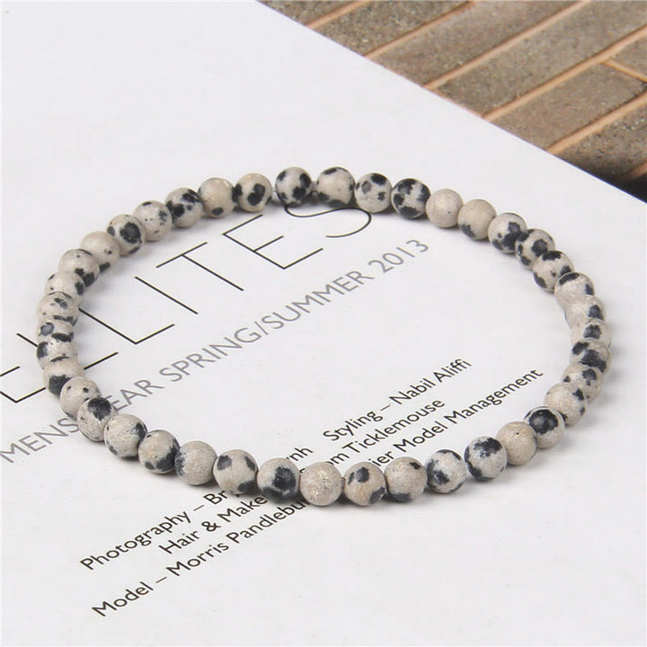 Braccialetto di guarigione con perline di cristallo di varie pietre Buddha Stones da 4 mm