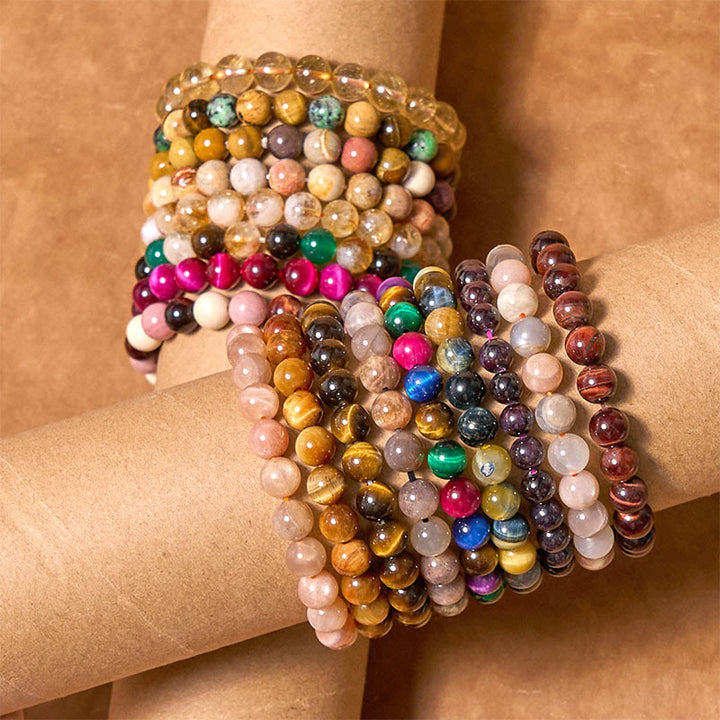 Bracciale Buddha Stones Boost Vitality Warm Color Series Positive Courage