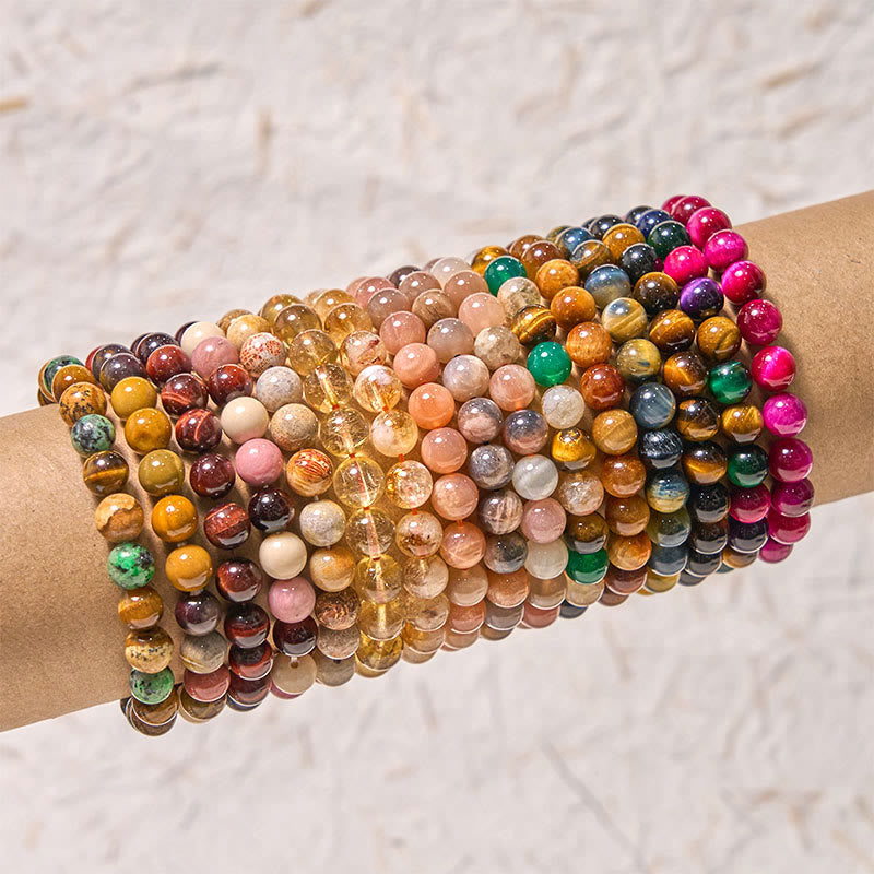 Bracciale Buddha Stones Boost Vitality Warm Color Series Positive Courage