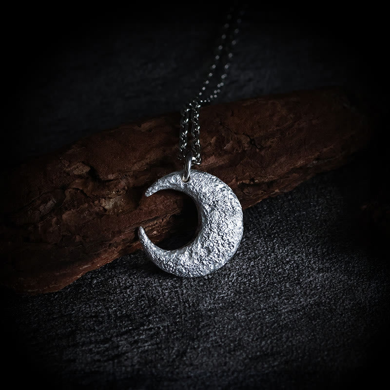 Collana con ciondolo a forma di luna in argento sterling 999 Buddha Stones - Catena in argento sterling 999 - image 6