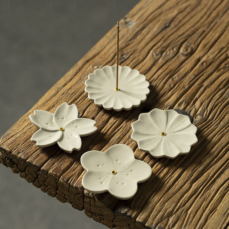 Buddha Stones, loto, fiore di ciliegio, fiore di prugna, crisantemo, bruciatore di incenso in ceramica curativo, decorazione - image 13
