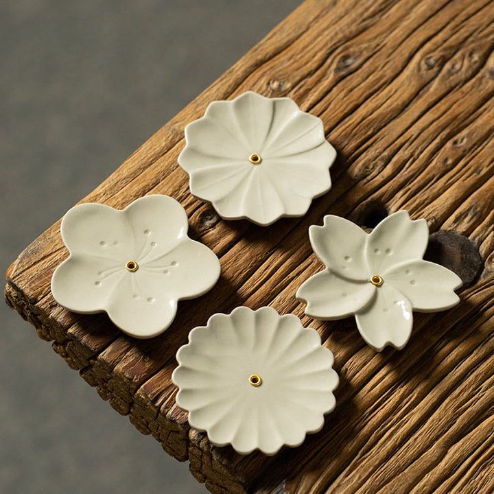 Buddha Stones, loto, fiore di ciliegio, fiore di prugna, crisantemo, bruciatore di incenso in ceramica curativo, decorazione - image 9