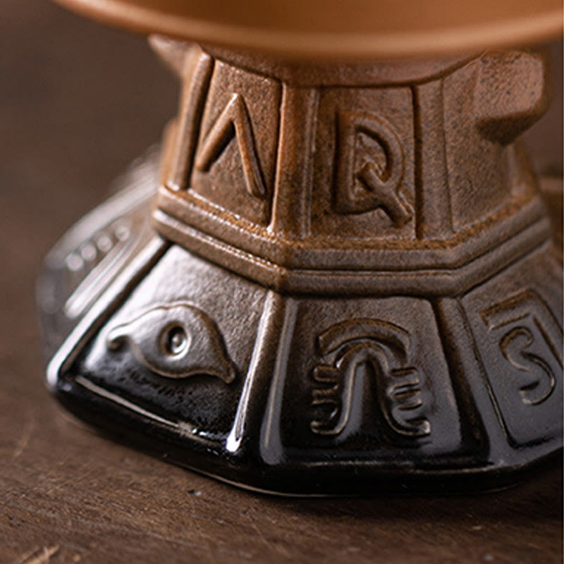Buddha Stones Sanxingdui Bruciatore di incenso in ceramica curativo Decorazione da scrivania