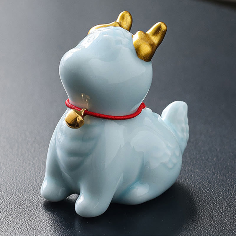 Buddha Stones Dragon Bell Guarigione Bruciatore di incenso in ceramica Decorazione da scrivania