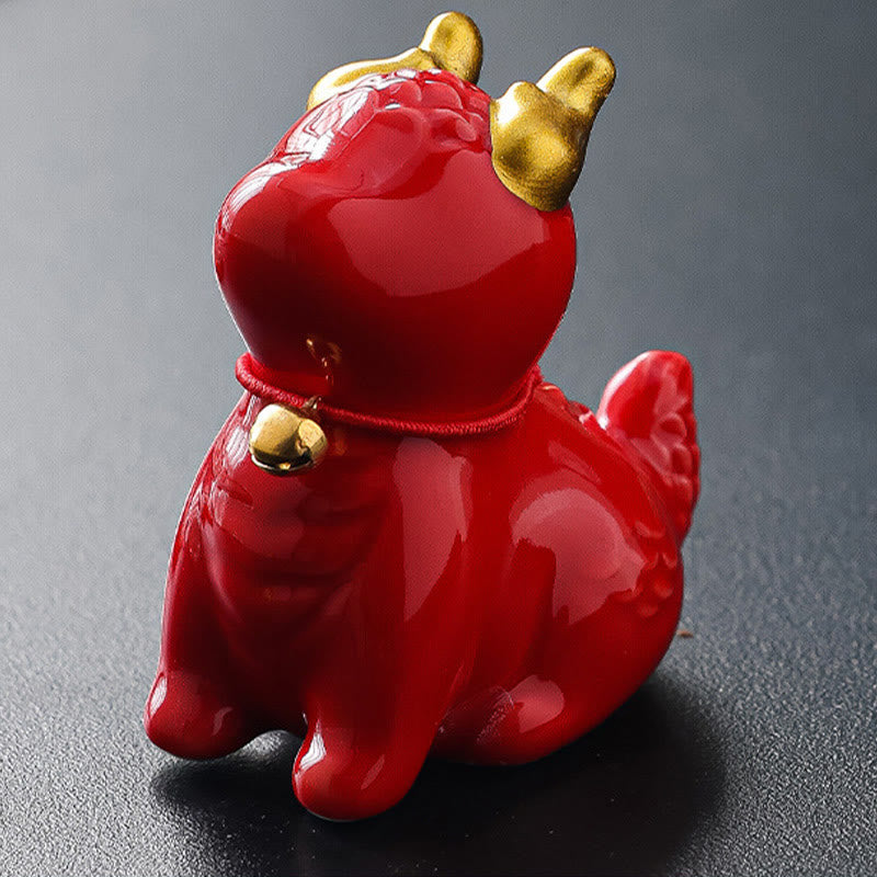 Buddha Stones Dragon Bell Guarigione Bruciatore di incenso in ceramica Decorazione da scrivania
