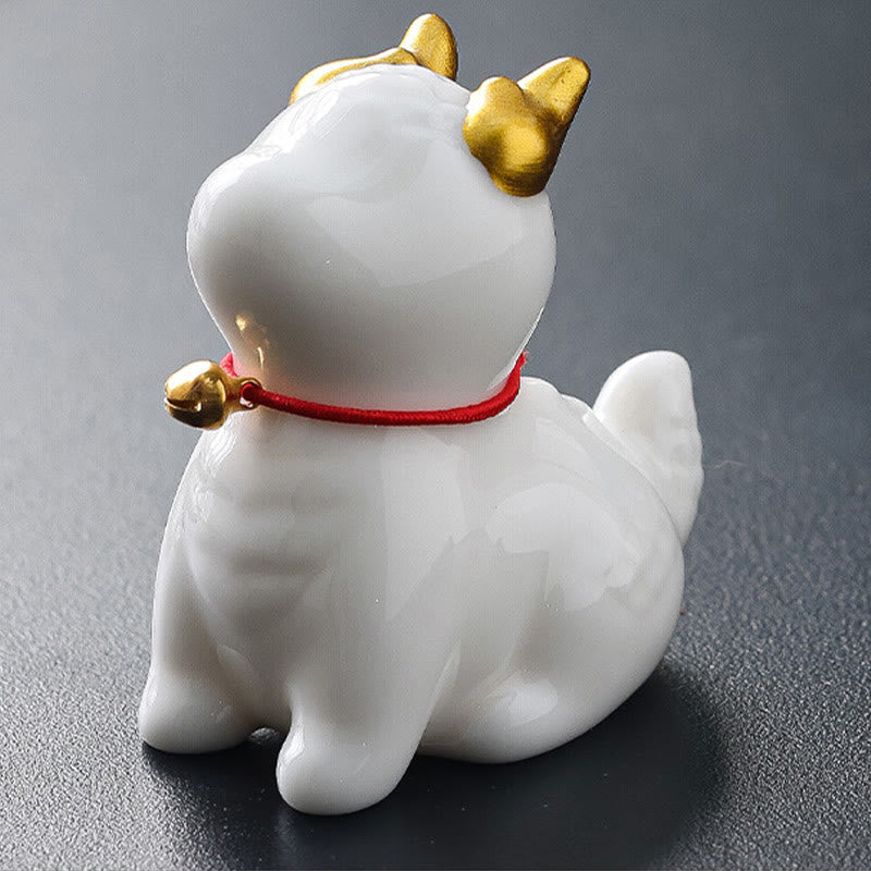 Buddha Stones Dragon Bell Guarigione Bruciatore di incenso in ceramica Decorazione da scrivania