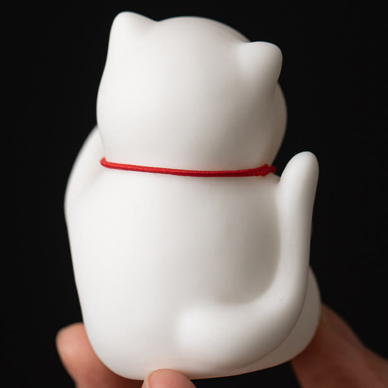 Buddha Stones Campana di gatto Tappetino di bambù Bruciatore di incenso in ceramica curativo Decorazione da scrivania - image 10