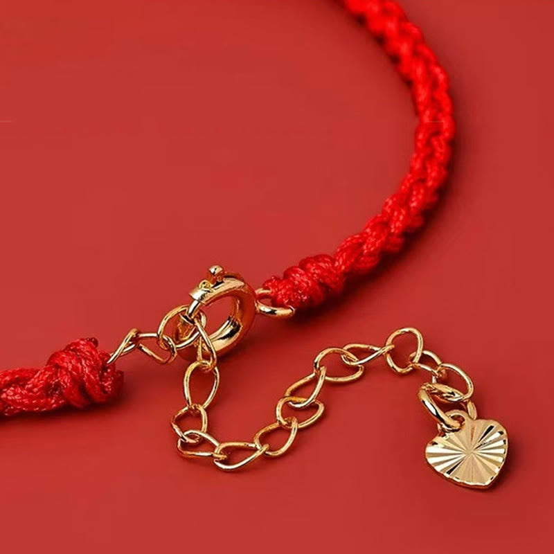Bracciale Buddha Stones Red String 925 Sterling Silver Five Ways God Of Wealth Connection - image 10