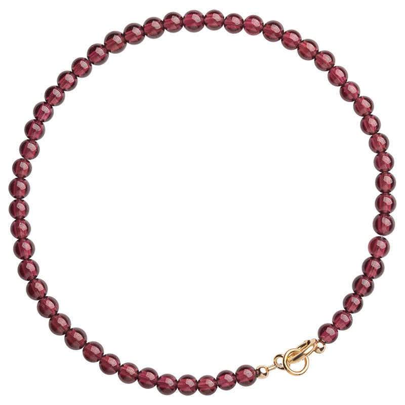 Braccialetto di protezione con perline ultrasottili di granato naturale piccolo da 3 mm Buddha Stones