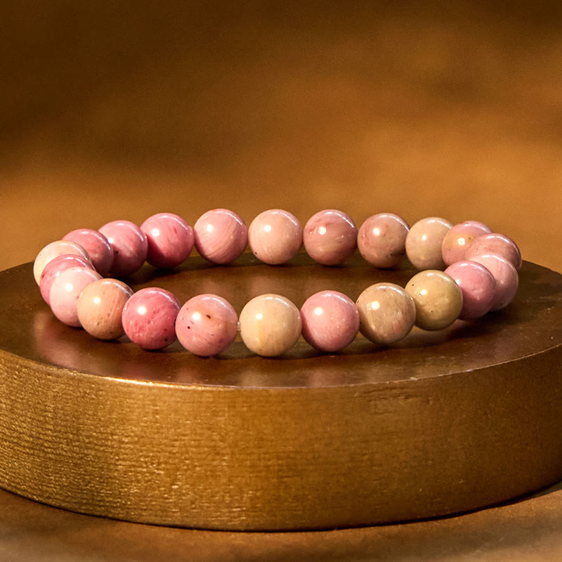 Braccialetto di guarigione delle relazioni Buddha Stones e rodonite