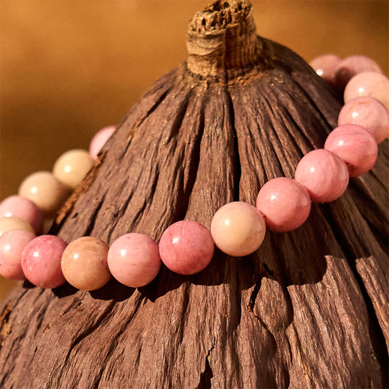 Braccialetto di guarigione delle relazioni Buddha Stones e rodonite