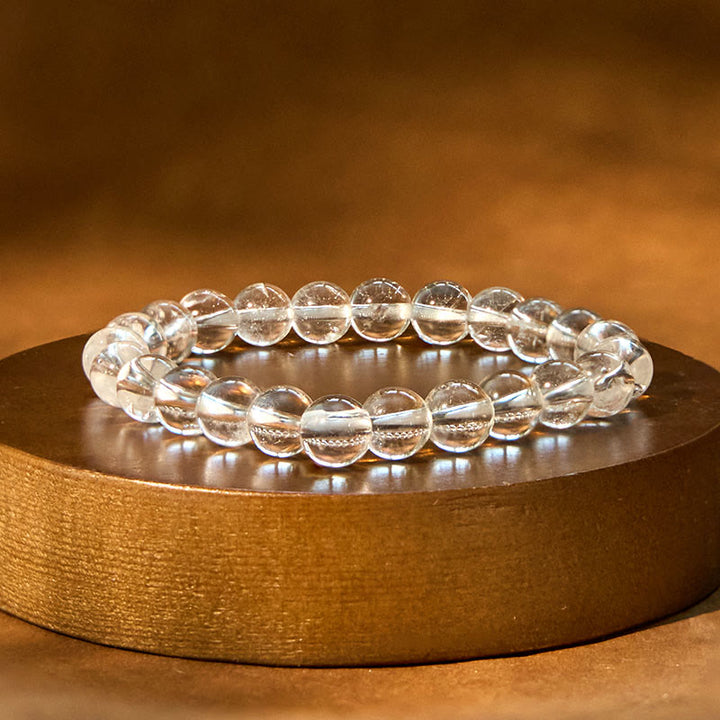 Braccialetto di meditazione Buddha Stones Natural White Crystal Clarity