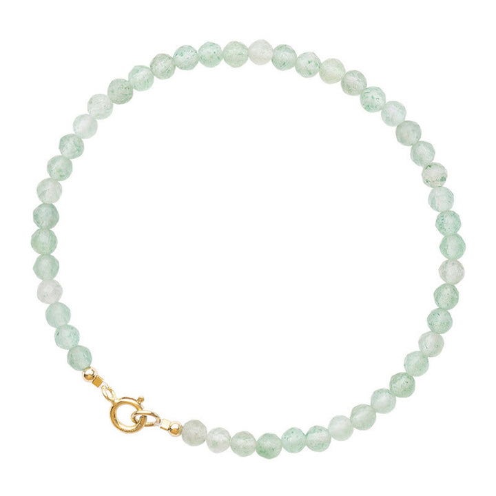 Braccialetto portafortuna con perline ultrasottili in avventurina verde piccola da 3 mm Buddha Stones