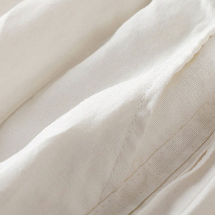 Pantaloni da donna a gamba larga in rayon con pieghe laterali e tasche, Buddha Stones Casual a tinta unita. - image 14