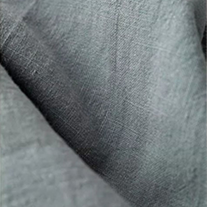 Pantaloni da donna con coulisse in cotone e lino casual tinta unita Buddha Stones con tasche - image 2