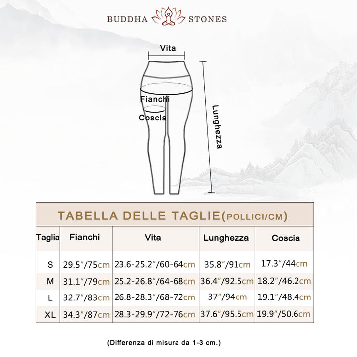 Pantaloni da yoga sportivi da donna con stampa floreale di loto Buddha Stones, leggings per fitness e yoga. - image 5