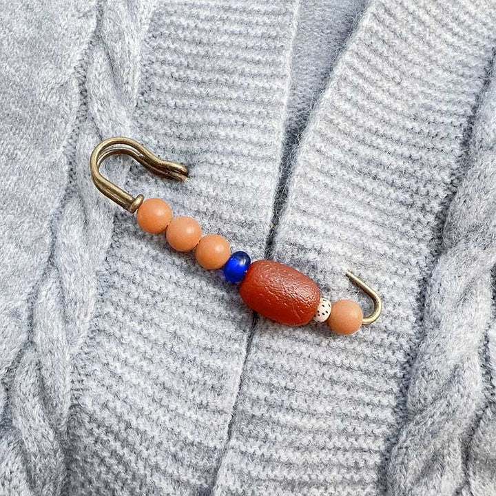 Spilla Buddha Stones Bodhi Seed Agata Calma Armonia