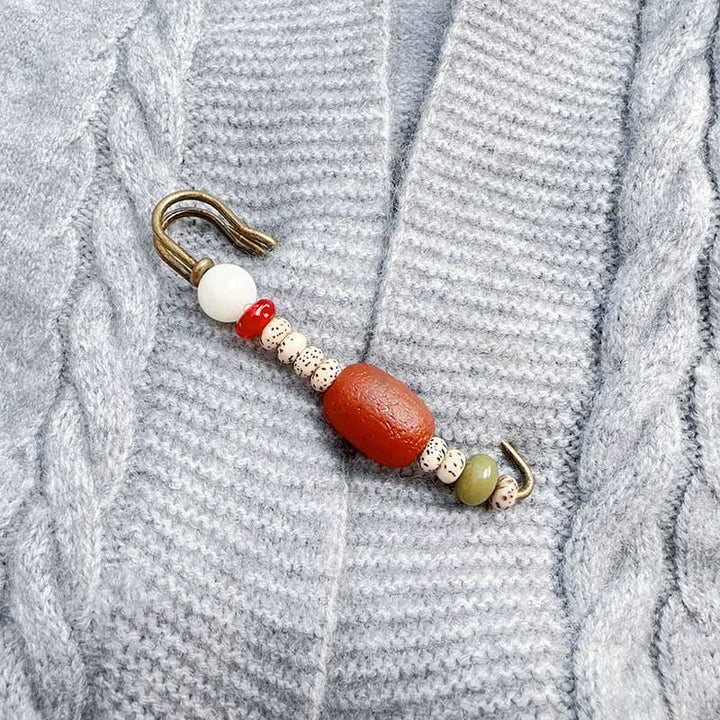 Spilla Buddha Stones Bodhi Seed Agata Calma Armonia