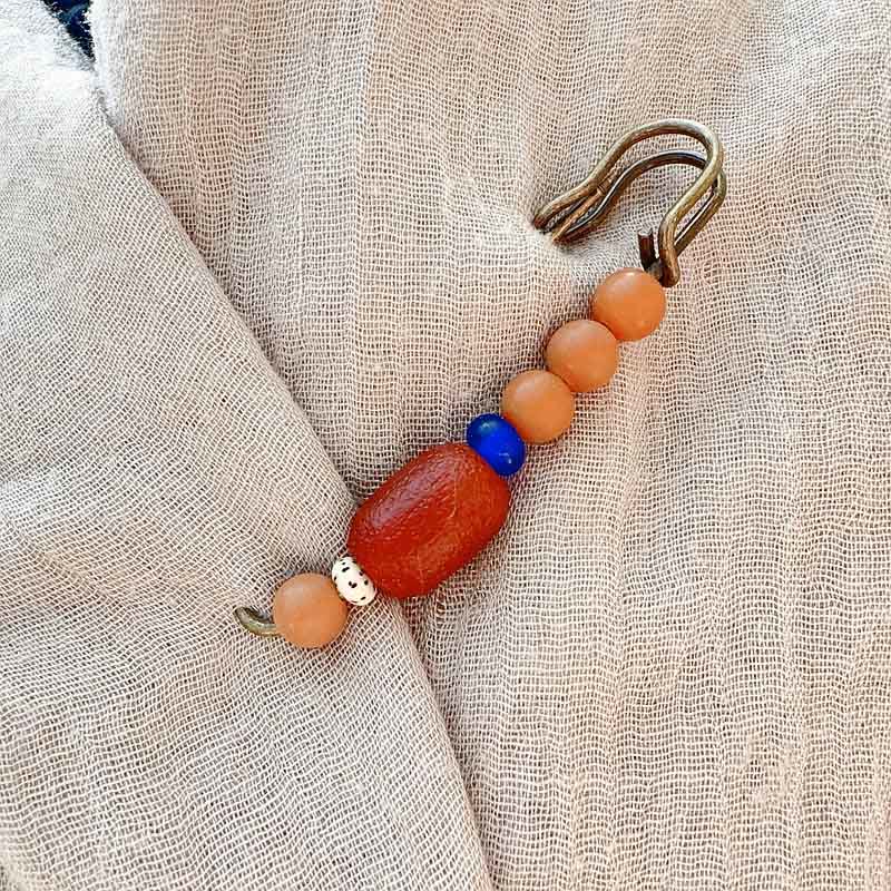 Spilla Buddha Stones Bodhi Seed Agata Calma Armonia