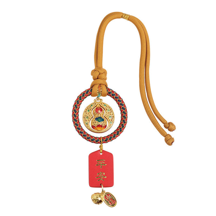 Buddha Stones Zucca Fu Carattere Sicuro E Buona Fortuna Decorazione Appesa per Auto