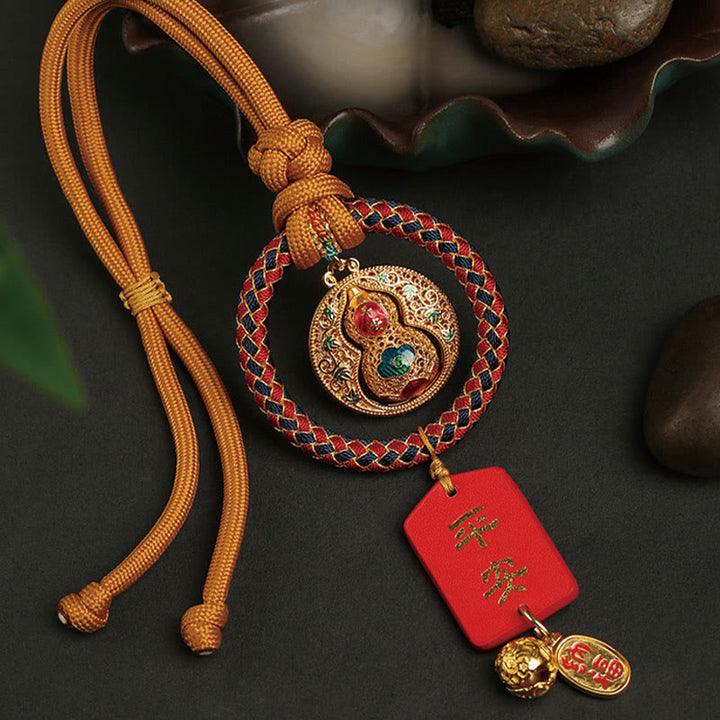 Buddha Stones Zucca Fu Carattere Sicuro E Buona Fortuna Decorazione Appesa per Auto