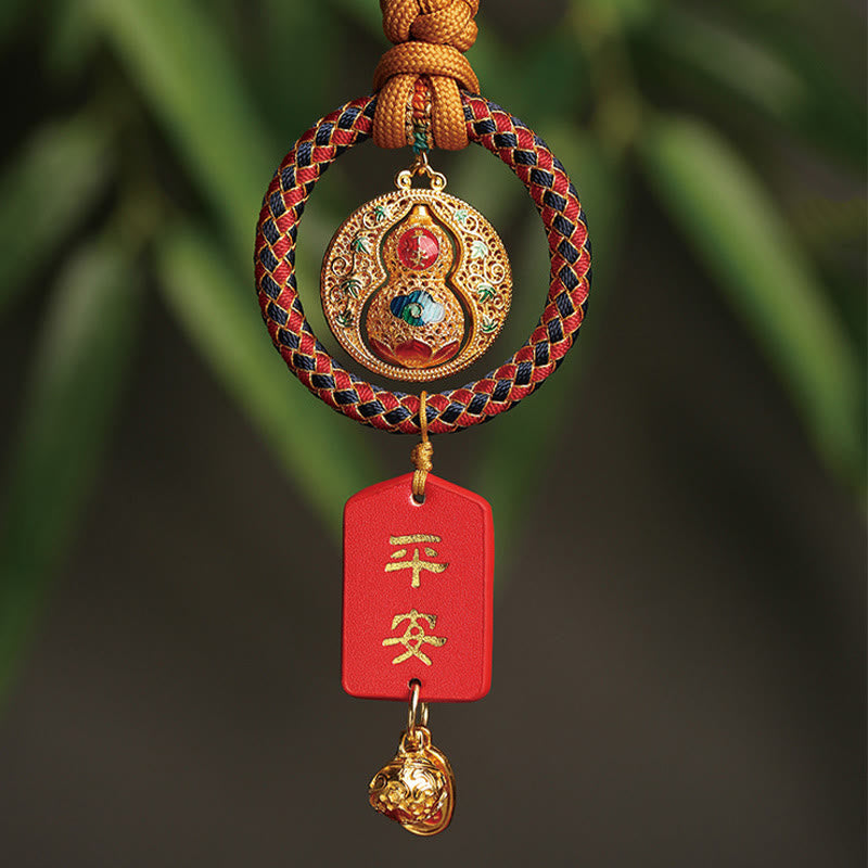 Buddha Stones Zucca Fu Carattere Sicuro E Buona Fortuna Decorazione Appesa per Auto