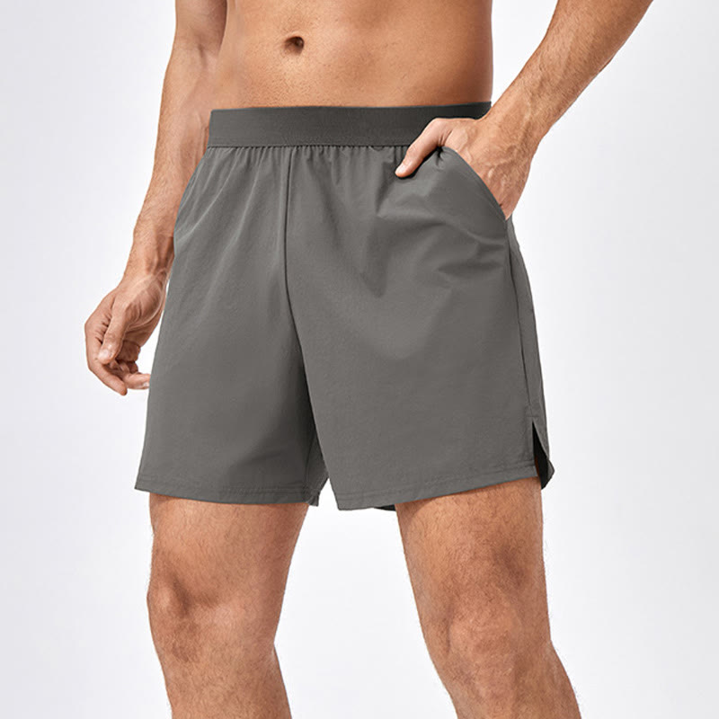 Pantaloncini sportivi casuali larghi in nylon ad asciugatura rapida da uomo Buddha Stones con tasche - Grigio - US/UK/AU44，EU54 (2XL) - image 10