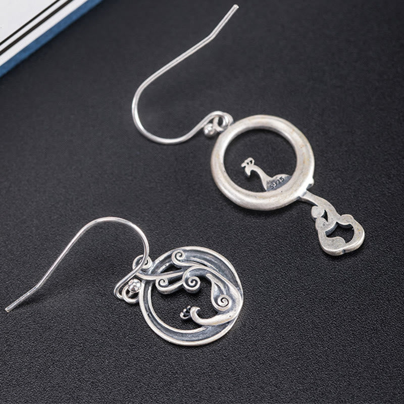 Buddha Stones 925 Sterling Silver Round Asimmetry Peacock Fortune - image 2