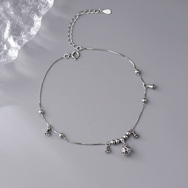 Buddha Stones 925 Sterling Silver Antiquity Bell Protection Cavigliera - image 5