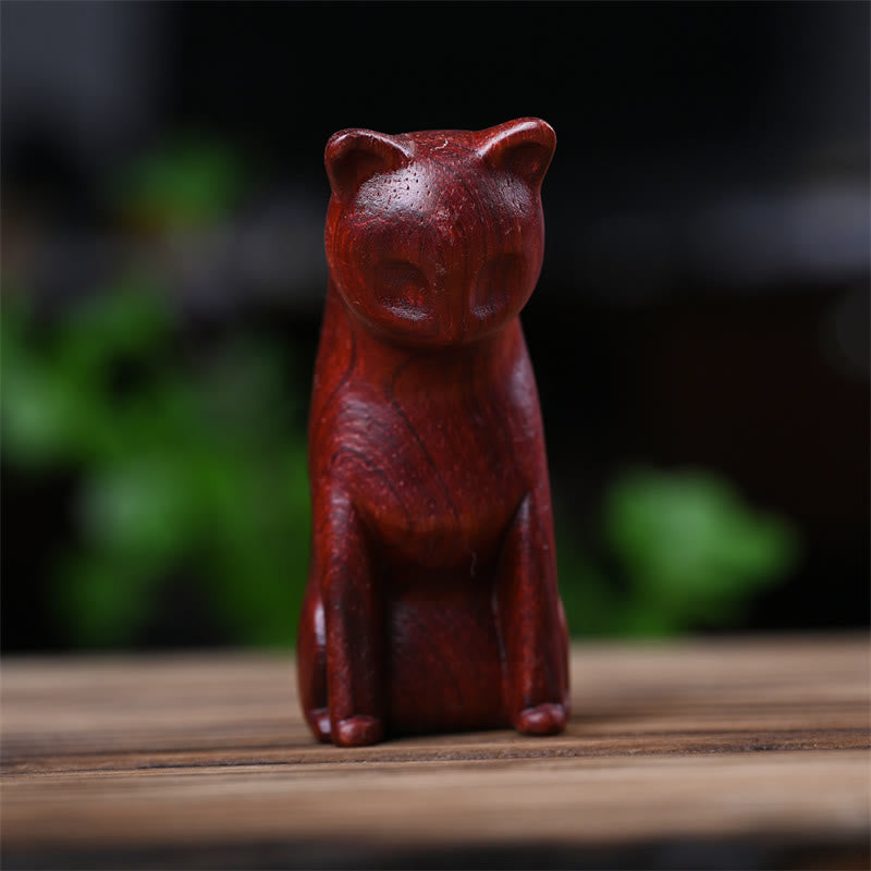 Buddha Stones Piccolo Gatto Topo Sandalo Verde Palissandro Rosso Africano Pace Decorazione per la casa - image 27