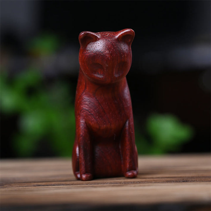 Buddha Stones Piccolo Gatto Topo Sandalo Verde Palissandro Rosso Africano Pace Decorazione per la casa - image 27