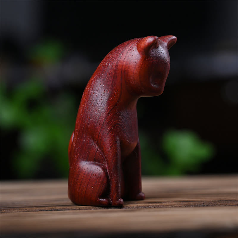 Buddha Stones Piccolo Gatto Topo Sandalo Verde Palissandro Rosso Africano Pace Decorazione per la casa - image 25