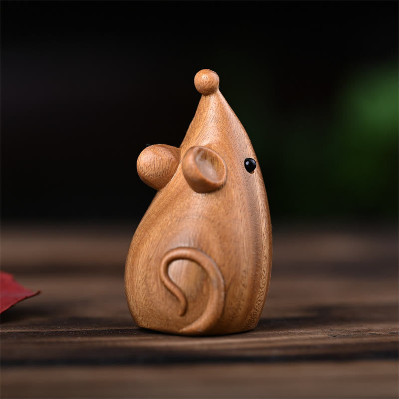 Buddha Stones Piccolo Gatto Topo Sandalo Verde Palissandro Rosso Africano Pace Decorazione per la casa - image 21