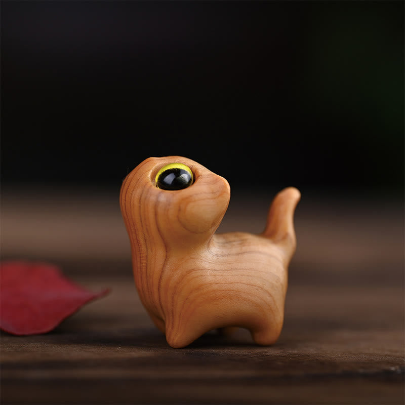 Buddha Stones Sandalo verde Legno di ebano Sandalo Piccola foglia Sandalo rosso Mini gatto fortunato Decorazione della pace - Thuja Sutchuenensis Occhi Gialli 3*3*2,0cm - image 16