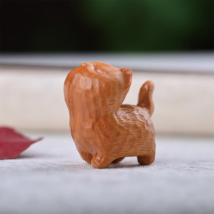 Buddha Stones Sandalo verde Legno di ebano Sandalo Piccola foglia Sandalo rosso Mini gatto fortunato Decorazione della pace - Gatto di sandalo dorato - image 23
