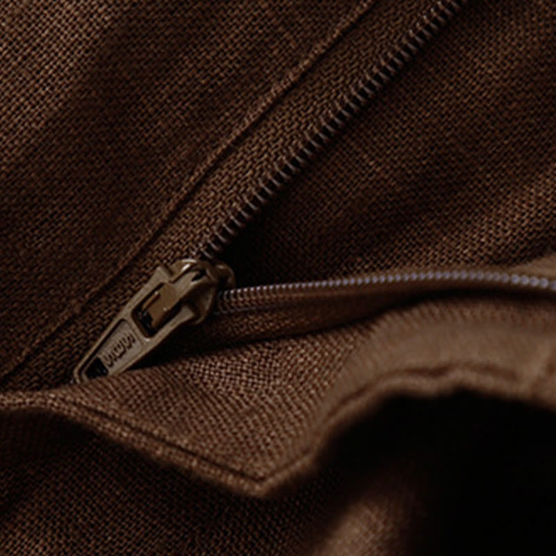 Pantaloni da donna a gamba larga con tasche e design semplice a cerniera, ispirati al modello Buddha Stones, per l'estate. - image 64