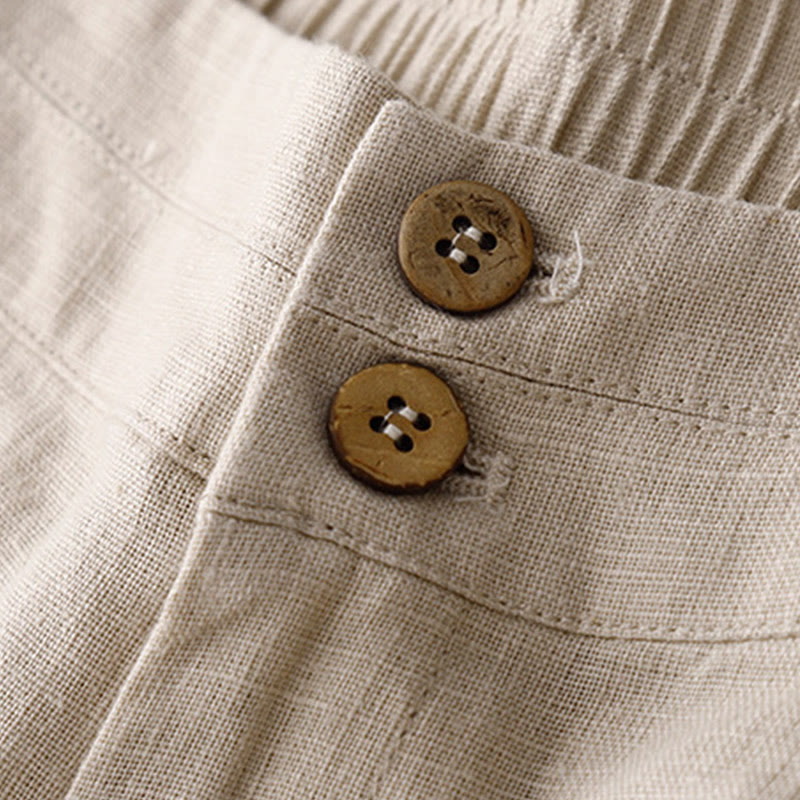 Pantaloni da donna a gamba larga con tasche e design semplice a cerniera, ispirati al modello Buddha Stones, per l'estate. - image 45