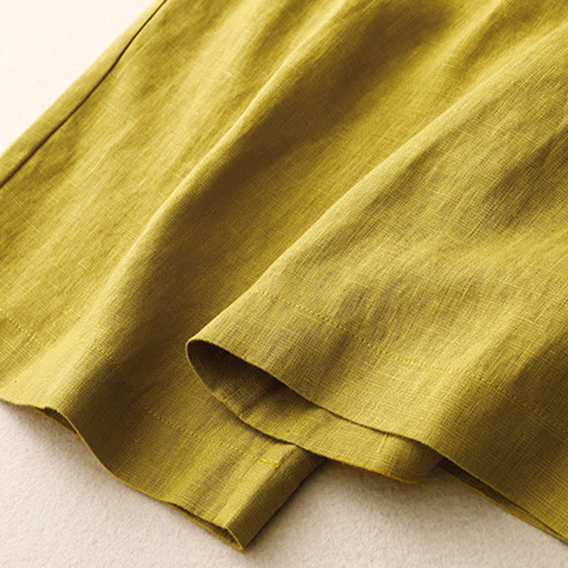 Pantaloni da donna a gamba larga con tasche e design semplice a cerniera, ispirati al modello Buddha Stones, per l'estate. - image 54